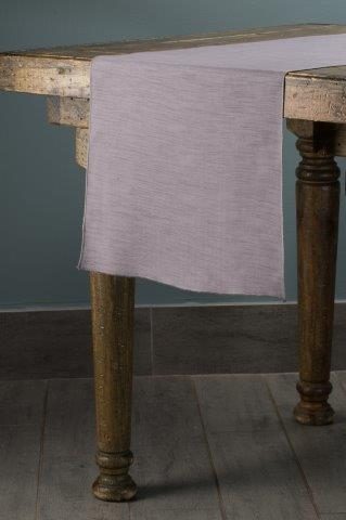 Shantung Charcoal table runner